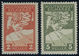 BOSNIEN UND HERZEGOWINA 117C,118B **, 1916, Eilmarken, 2 Postfrische Prachtwerte, R!, Mi. 850.- - Bosnia And Herzegovina