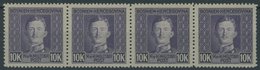 BOSNIEN UND HERZEGOWINA 141 **, 1917, 10 Kr. Violett Auf Grau Im Postfrischen Viererstreifen, Pracht - Bosnie-Herzegovine