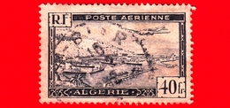 ALGERIA - Usato - 1946 - Aereo Sul Porto Di Algeri - 40 P. Aerea - Airmail