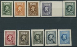 RUMÄNIEN 293-302U *, 1926, 60. Geburtstag, Ungezähnt, Falzreste, Prachtsatz - Sonstige & Ohne Zuordnung