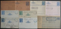 SAN MARINO 1882-90, 8 Verschiedene Ganzsachenkarten, Etwas Unterschiedlich - Sonstige & Ohne Zuordnung