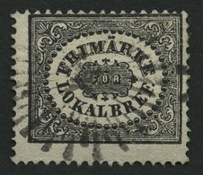 SCHWEDEN 6 O, 1856, 1 Skill. Bco. Schwarz (Facit 6a2), üblich Gezähnt, Pracht, 4000.- Skr. - Used Stamps