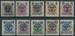 SCHWEDEN 97-106 O, 1916, Landsturm II, Prachtsatz, Mi. 500.- - Usados