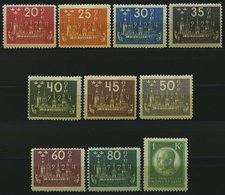 SCHWEDEN 147-56 *, 1924, 20 Ö. - 1 Kr. Weltpostkongreß, Falzreste, 10 Werte, üblich Gezähnt Pracht - Used Stamps