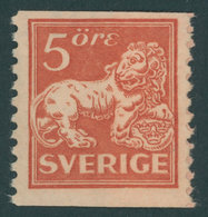 SCHWEDEN 174I IZA **, 1921, 5 Ö. Braunrot, Type I, Wz. Buchstaben, Rollenende Mit Nr. 50, Postfrisch, Pracht, Mi. (200.- - Used Stamps