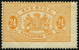 DIENSTMARKEN D 8Aa *, 1874, 24 Ö. Orange, Gezähnt 14, Falzreste, Leicht Dezentriert, Pracht, Mi. 900.- - Oficiales