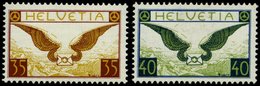 SCHWEIZ BUNDESPOST 233/4z *,** , 1933, Geflügelter Brief, Gestrichenes Papier, 40 C. Winziger Falzrest, Pracht - Altri & Non Classificati