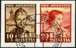 SCHWEIZ BUNDESPOST 403/4 O, 1941, Einzelmarken Pro Juventute, Prachtpaar, Mi. (320.-) - Otros & Sin Clasificación