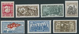 SOWJETUNION 328-34 *, 1927, Oktoberrevolution, Falzrest, Prachtsatz - Sonstige & Ohne Zuordnung