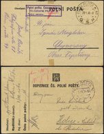 TSCHECHOSLOWAKEI 1938, Feldpostkarte Vom Feldpostamt Nr. 47 Mit K2 POLNI POSTA C.47/C.S.P. Mit Violettem Zensurstempel U - Andere & Zonder Classificatie