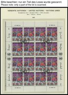 UNO - GENF KB O, 1983-89, 4 Verschiedene Kleinbogensätze: Mi.Nr. 117/8, 158/9, 165/6 Und 180/1 Mit Zentrischen Ersttags- - Andere & Zonder Classificatie