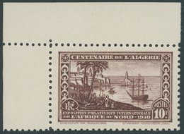 ALGERIEN 101C **, 1930, 10 Fr. Briefmarkenausstellung, Gezähnt C, Postfrisch, Pracht - Algeria (1962-...)