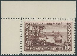 ALGERIEN 101C **, 1930, 10 Fr. Briefmarkenausstellung, Gezähnt C, Postfrisch, Pracht - Algerien (1962-...)