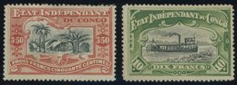 BELGISCH-KONGO 24/5 *, 1898, Freimarken, Falzreste, übliche Gummierung, Pracht, Mi. 340.- - Other & Unclassified