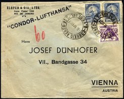 BRASILIEN 8.4.1937, CONDOR-LUFTHANSA Nach Wien Geflogen, Bedarfsbrief, Feinst, Haberer 530a - Sonstige & Ohne Zuordnung