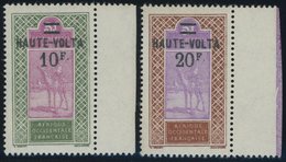 BURKINA FASO 41/2 **, 1926/7, 10 Fr. Auf 5 Fr. Und 25 Fr. Auf 5 Fr. Obersenegal-Niger, Postfrisch, 2 Prachtwerte - Upper Volta (1958-1984)