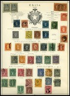 CHILE O,Brief , Interessanter Alter Sammlungsteil Chile Bis Ca. 1900, Dabei 3 Belege, U.a. 1896 Ganzsache Mit Zusatzfran - Cile