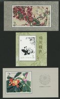 CHINA - VOLKSREPUBLIK Bl. 34/5,37/8 **, 1985, Block Mei-Blumen, Panda, Blumen Und Bronzeskulptur, 4 Prachtblocks, Mi. 10 - Sonstige & Ohne Zuordnung