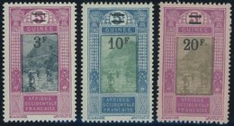 FRANZÖSISCH-GUINEA 114-16 **, 1924/27, 3 - 20 Fr. Landschaften, Postfrisch, 3 Prachtwerte - Other & Unclassified