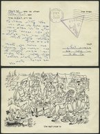 ISRAEL 1967, Dreieckiger Feldpoststempel 2269 Und Poststempel Von Ashoelon Auf Feldpost-Vordruckkarte Von Der ägyptische - Altri & Non Classificati