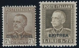 ITALIENISCH-ERITREA 139/40 **, 1928/9, König Viktor Emanuel III, Postfrisch, 2 Prachtwerte - Erythrée
