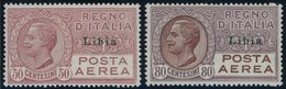 ITALIENISCH-LYBIEN 66/7 **, 1928, Flugpost Libia, 2 Postfrische Prachtwerte - Libya