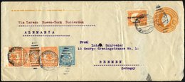 MEXIKO U.a.339 BRIEF, 1914, 5 C. Orange Ganzsachenumschlag Mit Revolutions-Zusatzfrankatur Mit 5 C. Orange Aufdruck GOBI - Mexiko