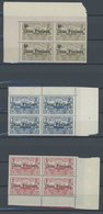 NEUKALEDONIEN P 1-3 VB **, Paketmarken: 1926, Colis Postaux In Eckrandviererblocks, Postfrisch, Pracht - Other & Unclassified