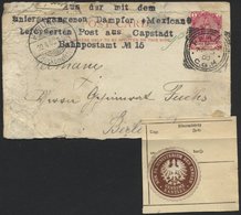 KAP DER GUTEN HOFFNUNG 41 BRIEF, 1900, Ansichtskarte Nach Berlin Von Dem Britischen Dampfer MEXICAN, Der Nach Einem Zusa - Kaap De Goede Hoop (1853-1904)