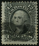 USA 21W O, Scott 97, 1861, 12 C. Washington, Waffeleinpressung, Feinst, $ 260 - Gebruikt