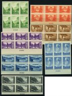 USA 364-73BS (*), Scott 740-49, 1935, Nationalparkjahr, Ungezähnt, In Sechserblocks Mit Plattennummer, Wie Verausgabt Oh - Gebraucht