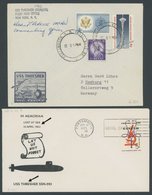 USA 1962/65, U-Boot THRESHER, Katastrophen-Dokumentation Des Am 10.4.63 Im Nordatlantik Gesunkenen Atom-U-Bootes, 3 Prac - Used Stamps