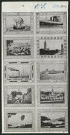USA 1909, The River Hudson Route, Vignetten-Heftchenblatt Mit 10 Verschiedenen Ansichten, 2 Werte Falzrest, Sonst Postfr - Gebruikt