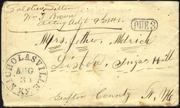 FELDPOST 1863, Soldatenbrief Aus Nicholasville Mit Schwarzem K1, Feinst, RR! - Gebruikt