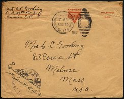 FELDPOST 1919, Feldpost-Ovalraute U.S. ARMY POSTAL SERVICE/No. 770 Und US-Zensurstempel Mit Vermerk Des Militärischen Vo - Usati