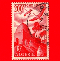 ALGERIA - Usato - 1949 - Moschea E Gole Di El Kantara - Cicogne Bianche Sopra Il Minareto - 200 - P. Aerea - Airmail