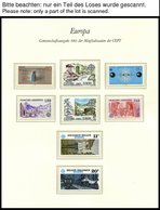 EUROPA UNION **, 1983, Werke Des Menschlichen Geistes, Kompletter Jahrgang Mit Kleinbogensatz Guernsey Und Jersey, Prach - Collections