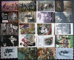 ALTE POSTKARTEN - BALTISC Satirische Soldatenkarten, 26 Verschiedene, Alles Feldpostkarten Aus Dem Baltikum Von 1915-18 - Otros & Sin Clasificación