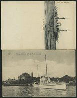 ALTE POSTKARTEN - SCHIFFE KAISERL. MARINE BIS 1918 S.M.S. Carmen, 2 Verschiedene Karten, Eine Davon Gebraucht Aus Kiel - Guerra