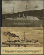 ALTE POSTKARTEN - SCHIFFE KAISERL. MARINE BIS 1918 S.M.S. Hela, 2 Karten, Eine Gebraucht - Guerra