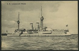 ALTE POSTKARTEN - SCHIFFE KAISERL. MARINE S.M.S. Wörth, Ungebrauchte Karte - Warships