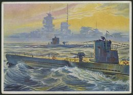 ALTE POSTKARTEN - SCHIFFE Ausfahrende U-Boote, Bild 2 Der Wehrmachts-Postkarten Serie 3, Ungebraucht - Marittimi