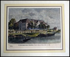 BERLIN, CHARLOTTENBURG: Die Kaiserin-Augusta-Stiftung, Kolorierter Holzstich Nach Geißler Um 1880 - Lithografieën