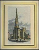 BERLIN: Die Neue Petrikirche, Kolorierter Holzstich Um 1880 - Lithografieën