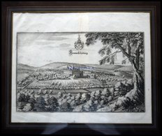 EMMERTHAL: Hämelschenburg, Kupferstich Von Merian Um 1645 - Lithografieën