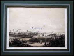 HELSINGÖR (Helsingör), Gesamtansicht, Lithographie Mit Tonplatte Von Alexander Nay Bei Emil Baerentzen, 1856, Leicht Sto - Litografia