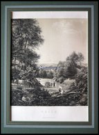 VEJLE, Gesamtansicht, Getönte Lithographie Von Hellesen/Baerentzen 1856 - Litografia