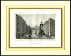 WIEN: Der Hohe Markt Mit Hübscher Personenstaffage, Stahlstich Von Hoffmeister/Höfer, 1840 - Lithographien