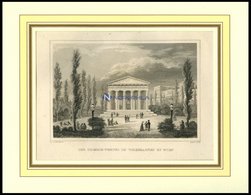 WIEN: Der Teeseus-Tempel Im Volksgarten, Stahlstich Von Bayrer/Höfer, 1840 - Lithografieën