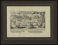 LANDSKRONA, Gesamtansicht, Kupferstich Von Meisner Um 1678 - Lithographies